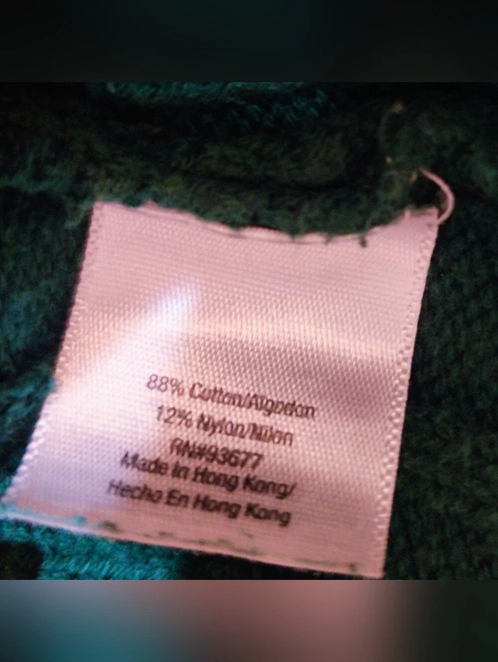St. John's Bay Sweater Classic Cable Petite Large Green